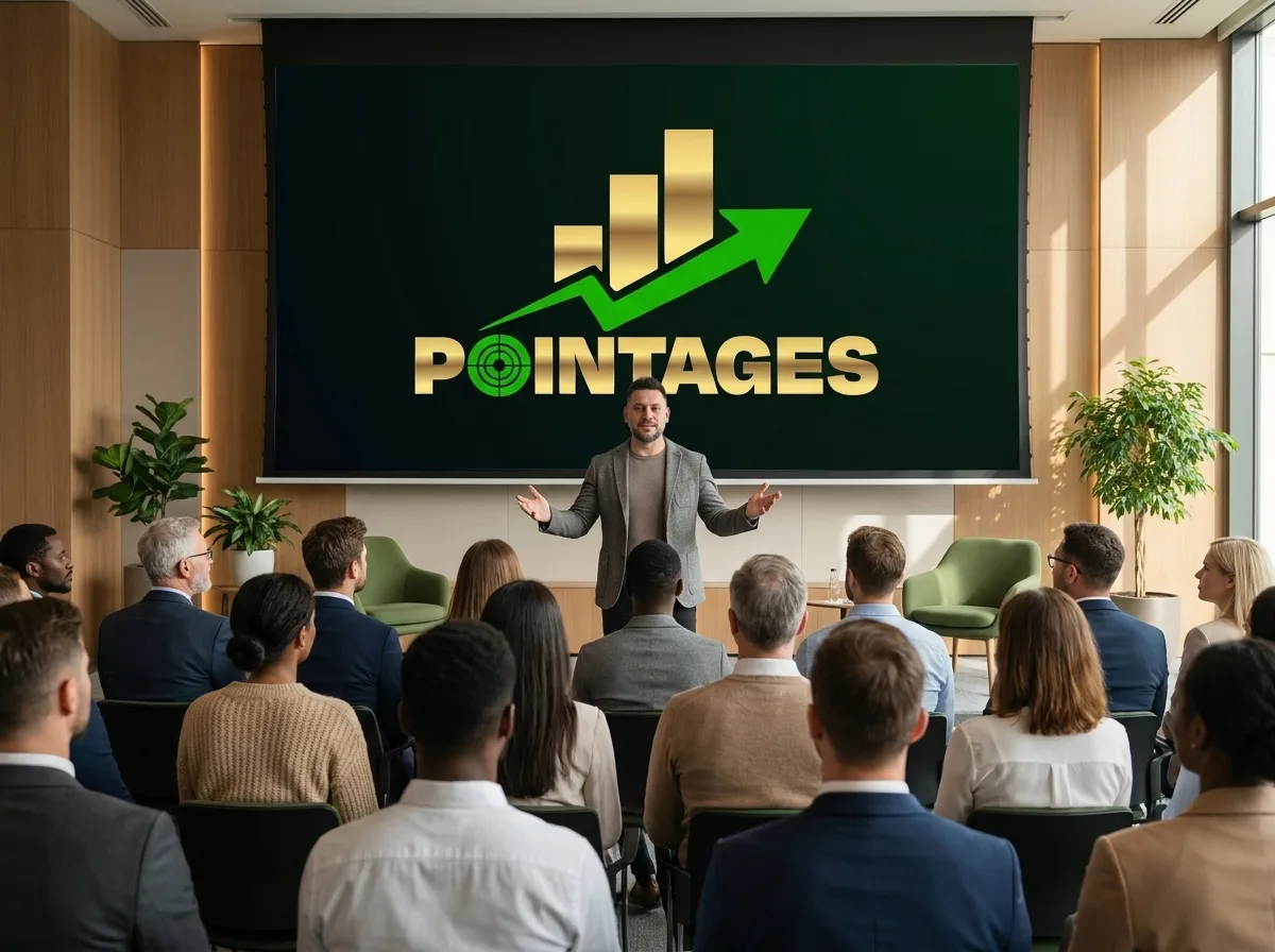 Conférencière donnant une formation sur le crédit à un auditoire attentif